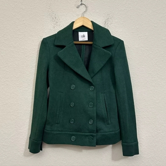 CAbi Love Carol Green Peacoat size Medium Preppy Academia Classic - Picture 1 of 7